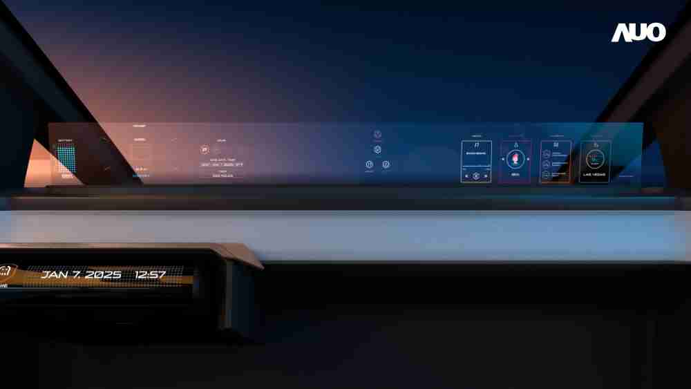 YAXIN111无界透明显示接口(Horizon Image Glass)透过车运算方案整合仪表板、、、、中控台及副驾显示器，，，一体式全景呈现，，，，提供乘用者清晰的前方视野、、、、行车必要信息与娱乐功能
